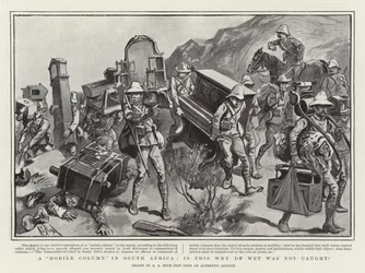 Eine mobile Kolonne in Südafrika, ist das der Grund, warum De Wet nicht gefangen wurde